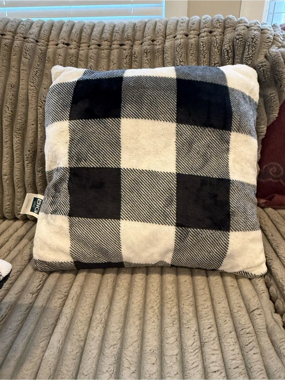 Black and White Buffalo Check Throw Pillows (Pair)